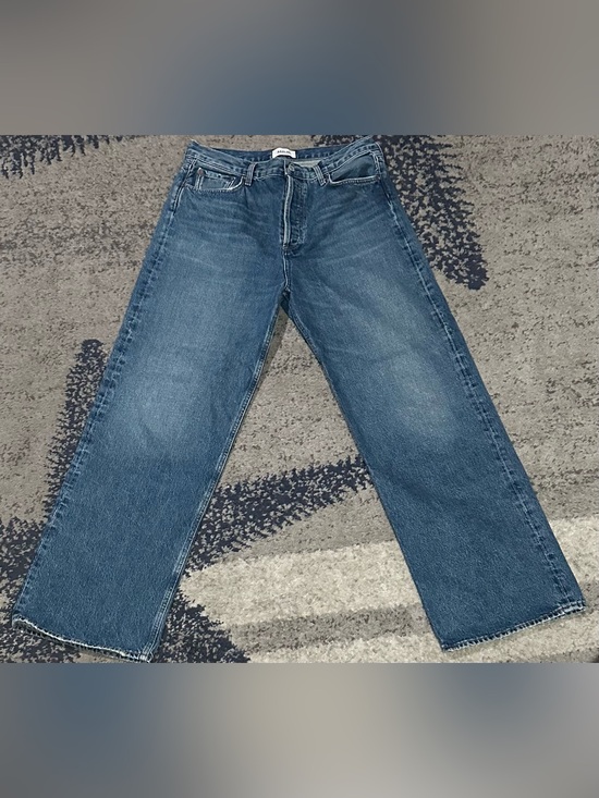 Agolde Other - AGOLDE Mens Jeans Medium Wash Straight/Wide Leg Denim Button Fly Size 31 *FLAW*